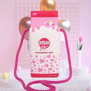 {NEW} Strawberry Milk Carton Crossbody Bag